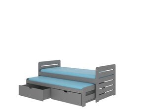 Bērnu gulta ADRK Furniture Tomi 200x90, pelēka cena un informācija | Bērnu gultas | 220.lv