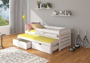 Детская кровать ADRK Furniture Tomi 200x90 с боковой защитой, белая цена и информация | Детские кровати | 220.lv