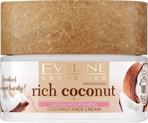 Barojošs sejas krēms Eveline Rich Coconut, 50 ml цена и информация | Кремы для лица | 220.lv