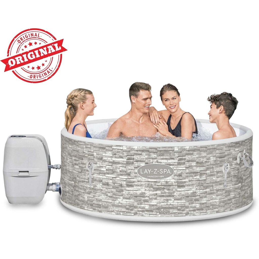 Masāžas baseins Bestway Lay-Z-Spa Vancouver, 155x60 cm cena un informācija | Baseini | 220.lv