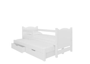Bērnu gulta Adrk Furniture Campos 180x75/172x75 cm, balta цена и информация | Детские кровати | 220.lv