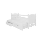 Bērnu gulta Adrk Furniture Campos 180x75/172x75 cm, balta