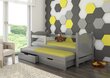 Bērnu gulta Adrk Furniture Campos 180x75/172x75 cm, pelēka cena un informācija | Bērnu gultas | 220.lv