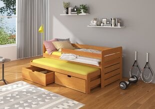 Bērnu gulta ADRK Furniture Tomi 02 200x90 ar sānu aizsardzību, brūna цена и информация | Детские кровати | 220.lv