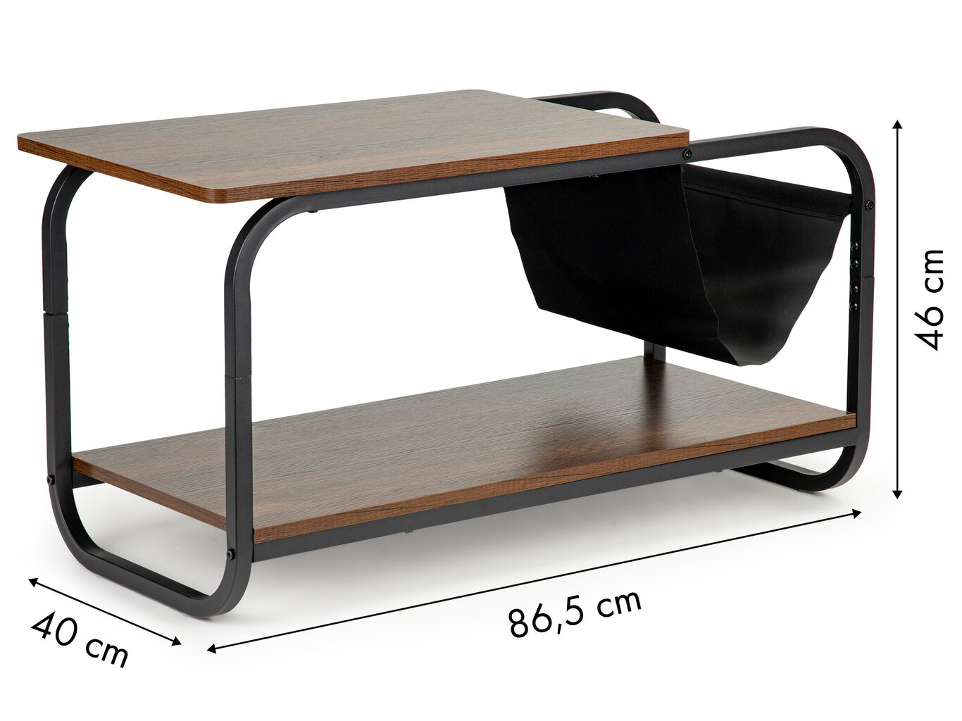 Moderns mansarda kafijas galdiņš, 2 līmeņi, ModernHome cena un informācija | Žurnālgaldiņi | 220.lv