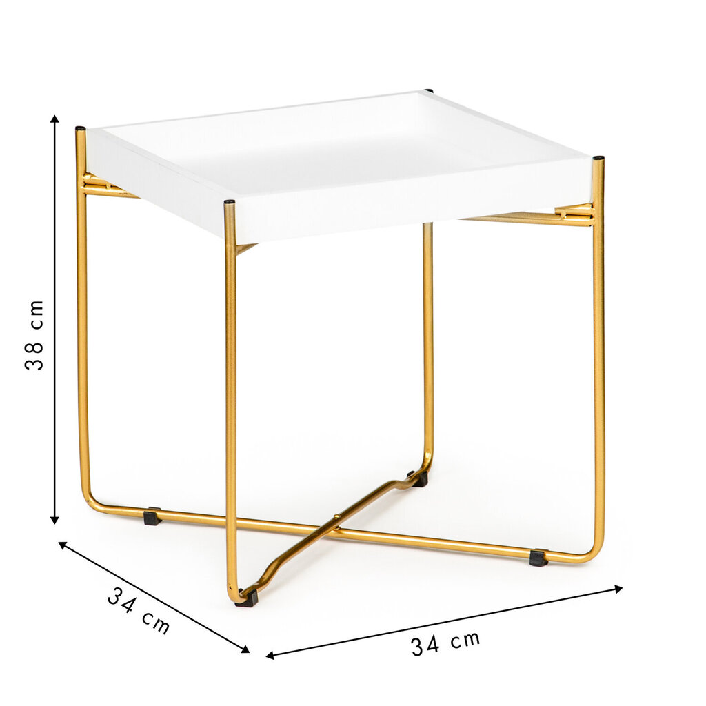 Skandināvu kafijas galdiņš ar zelta metāla kājām cena un informācija | Virtuves galdi, ēdamgaldi | 220.lv