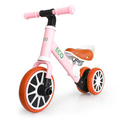 Балансир трехколесный с педалями 2в1, розовый цена и информация | Балансировочные велосипеды | 220.lv