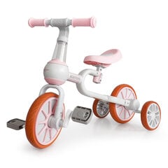 Балансировочный велосипед 4в1 с педалями и боковыми колесами цена и информация | Балансировочные велосипеды | 220.lv