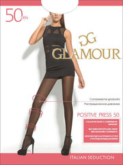 Колготки для женщин GLAMOUR Positive Press 50 DE, коричневые цена и информация | pantyhose overknee 5 | 220.lv