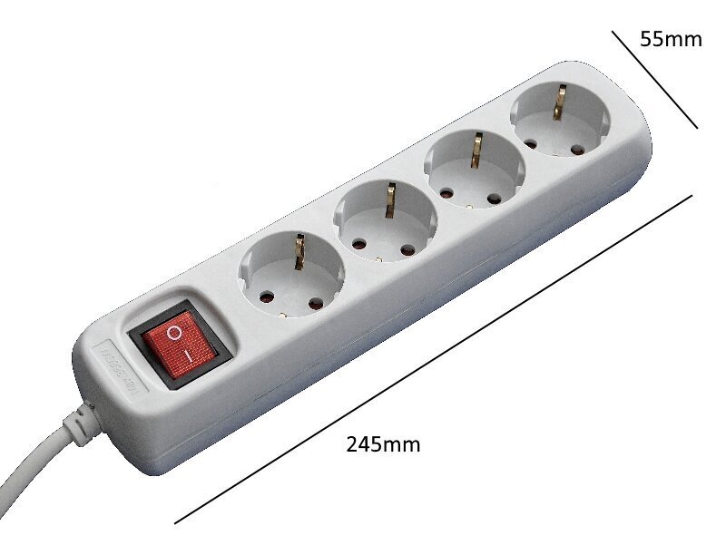 Pagarinātājs G.Lux HKX-4N 2 m cena un informācija | Pagarinātāji | 220.lv