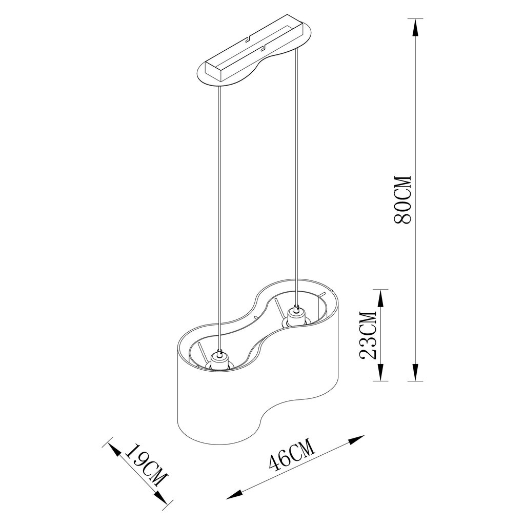 Piekaramā lampa G.LUX GM-533/2S цена и информация | Lustras | 220.lv