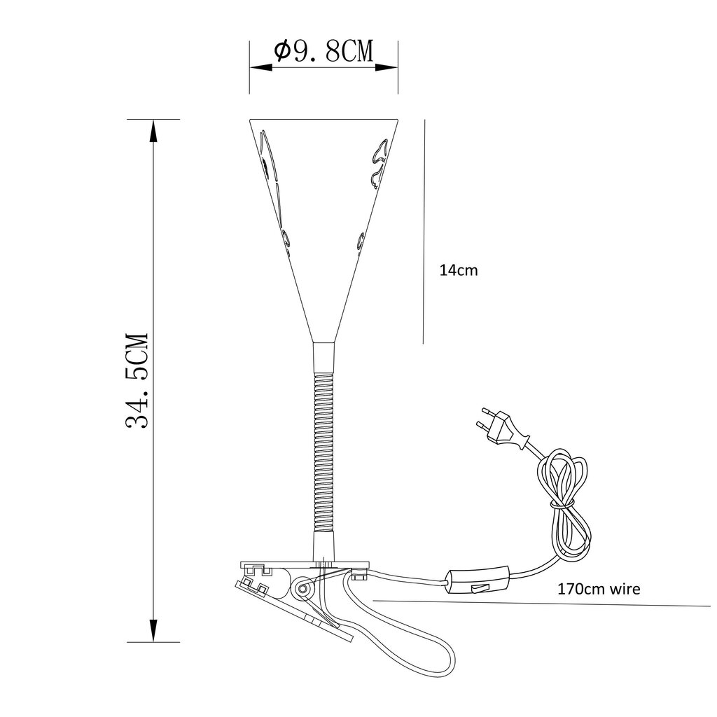 Sienas lampa G.LUX GM-293/1A, pelēka цена и информация | Sienas lampas | 220.lv