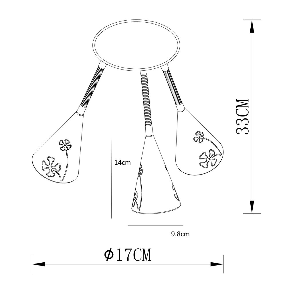 Griestu lampa G.LUX GM-293/3, balta cena un informācija | Griestu lampas | 220.lv