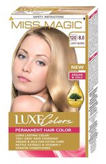 Стойкая краска для волос Miss Magic Luxe Colors 8.0 Light blond, 93 мл цена и информация | Краска для волос | 220.lv