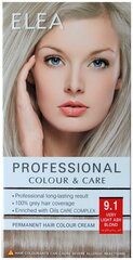 Стойкая крем-краска для волос Elea Professional Colour&Care 9.1 Very light ash blond, 123 мл цена и информация | Краска для волос | 220.lv