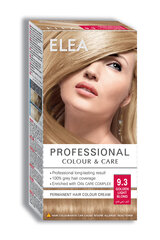 Noturīga krēmveida matu krāsa Elea Professional Colour&Care 9.3 Golden light blond, 123 ml cena un informācija | Matu krāsas | 220.lv