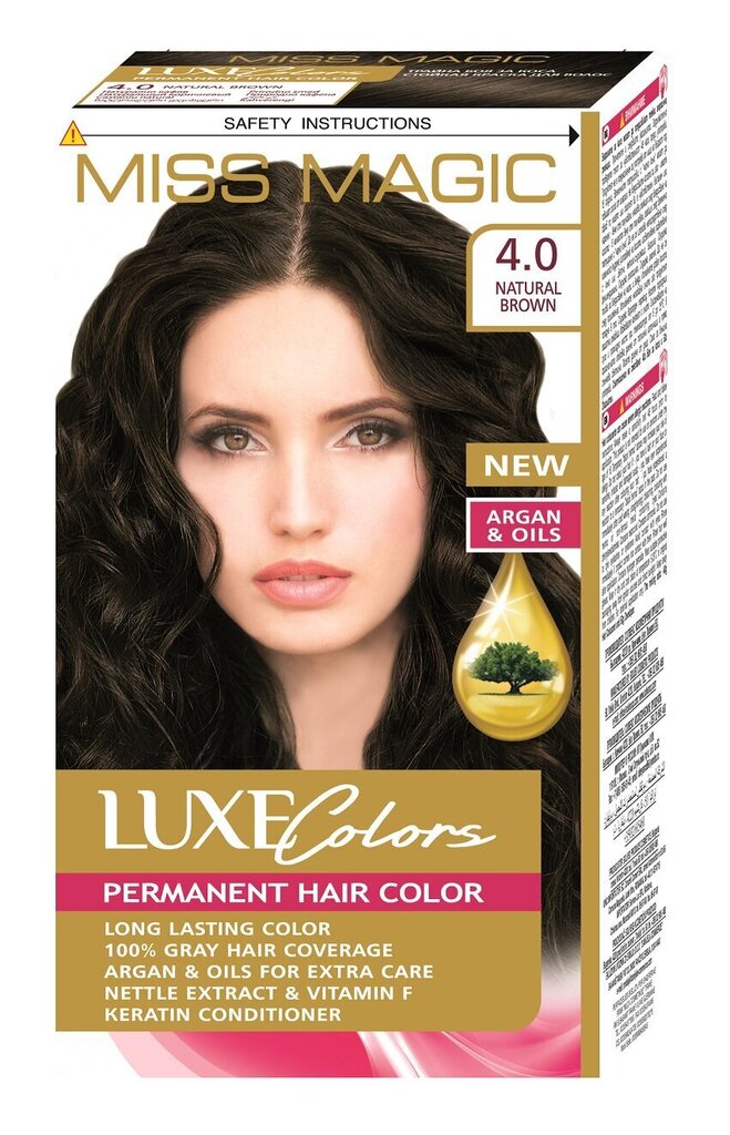 Noturīga matu krāsa Miss Magic Luxe Colors 4.0 Natural brown, 123 ml cena un informācija | Matu krāsas | 220.lv