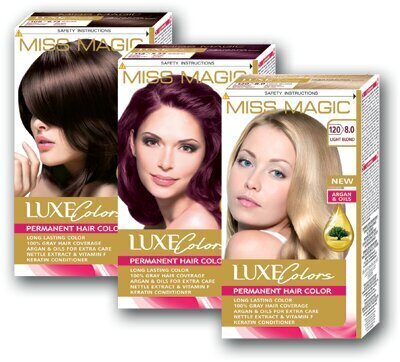 Стойкая краска для волос Miss Magic Luxe Colors 7.1 Ash blond, 93 мл цена |  220.lv