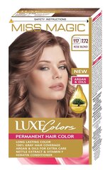 Стойкая краска для волос Miss Magic Luxe Colors 7.72 Rose blond, 93 мл цена и информация | Краска для волос | 220.lv