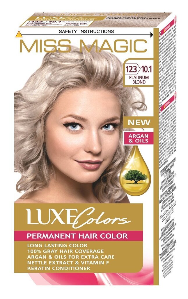 Noturīga matu krāsa Miss Magic Luxe Colors 10.1 Platinum blond, 93 ml cena un informācija | Matu krāsas | 220.lv