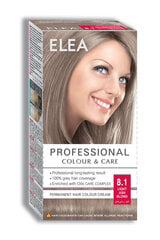 Noturīga matu krāsa Elea Professional Colour&Care 8.1 Ligh ash blond, 123 ml cena un informācija | Matu krāsas | 220.lv