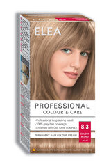 Noturīga matu krāsa Elea Professional Colour&Care 8.3 Golden blond, 123 ml cena un informācija | Matu krāsas | 220.lv