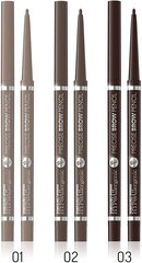 Карандаш для бровей Bell Hypoallergenic Precise brow pencil,02 Taupe blonde, 2 г цена и информация | Карандаши, краска для бровей | 220.lv