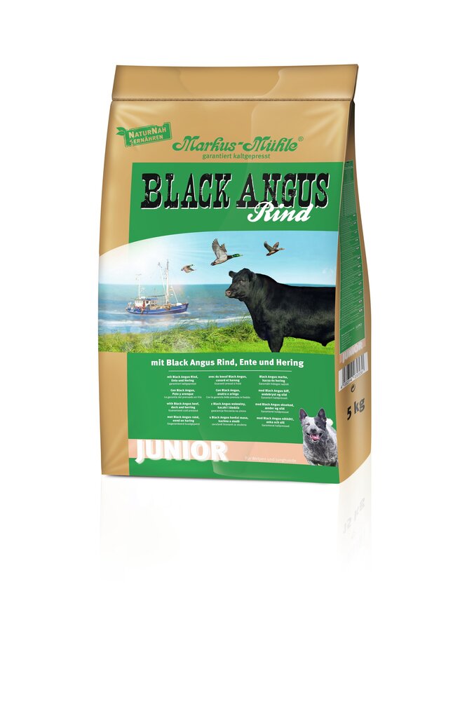 Markus-Muhle Black Angus Junior ar liellopu gaļu - 5 kg cena un informācija | Sausā barība suņiem | 220.lv