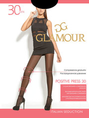 Колготки для женщин GLAMOUR Positive Press 30 DEN, черные цена и информация | Колготки | 220.lv