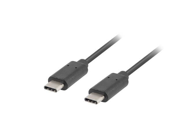 Kabelis USB C Lanberg 480 Mb/s Melns cena un informācija | Kabeļi un vadi | 220.lv