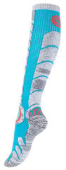 Длинные носки унисекс для зимних видов спорта Stark Soul, серо-голубые цена и информация | Женские носки | 220.lv