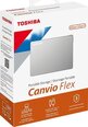 Ārējais cietais disks Toshiba Canvio Flex, 2TB HDD, USB 3.2, sudraba