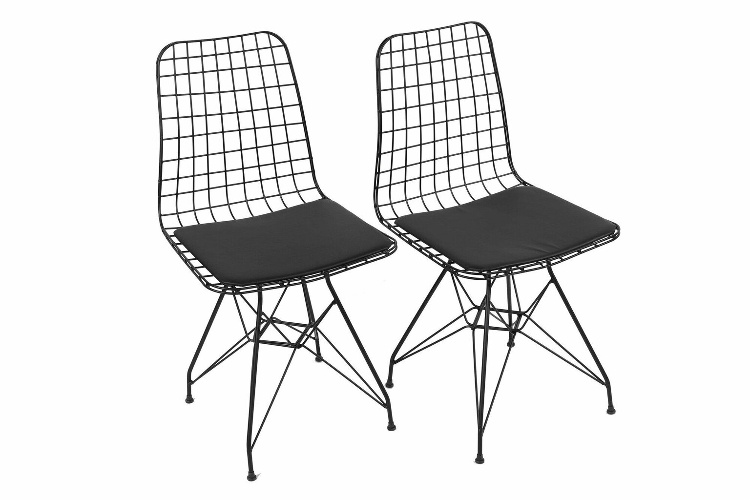 2-u ēdamistabas krēslu komplekts Kalune Design 562, melns цена и информация | Virtuves un ēdamistabas krēsli | 220.lv