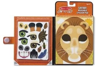 Atkārtoti lietojamu uzlīmju komplekts, MELISSA & DOUG Make Face \ "Safaris \" цена и информация | Развивающие игрушки | 220.lv