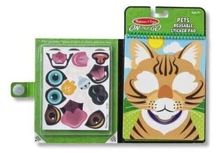 Atkārtoti lietojamu uzlīmju komplekts, MELISSA & DOUG Make Face \ "Pets" cena un informācija | Attīstošās rotaļlietas | 220.lv