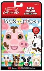 Atkārtoti lietojamu uzlīmju komplekts, MELISSA & DOUG Make Face \ "Farm \" цена и информация | Развивающие игрушки | 220.lv