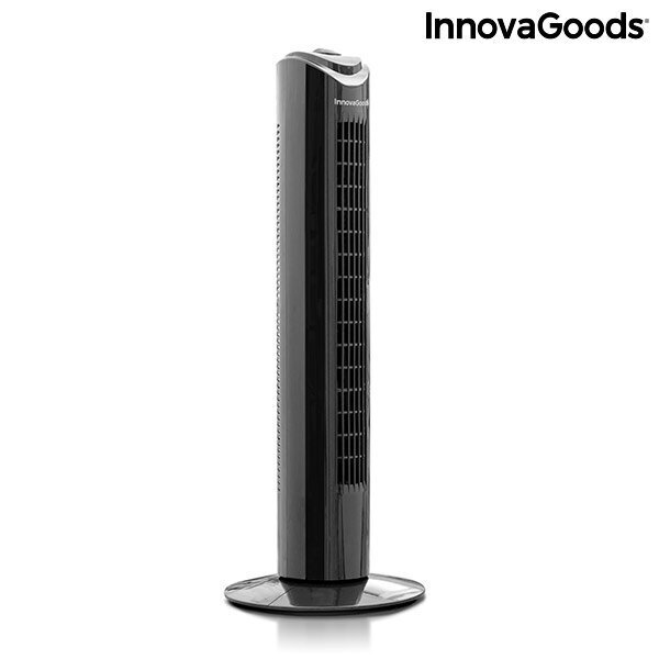 TORŅA VENTILATORS INNOVAGOODS 80 CM 50W MELNS cena un informācija | Ventilatori | 220.lv