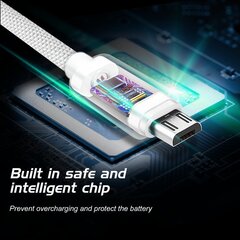 Swissten Textile Quick Charge Универсальный Micro USB Кабель данных 2.0m Серый цена и информация | Кабели для телефонов | 220.lv