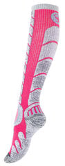 Unisex garās zeķes līdz ceļgaliem ziemas sporta veidiem Stark Soul, rozā-pelēkas cena un informācija | Sieviešu zeķes | 220.lv