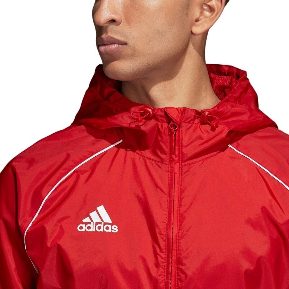 Sporta jaka vīriešiem Adidas Core 18 Rain M CV3695 (45216), sarkana cena un informācija | Sporta apģērbs vīriešiem | 220.lv