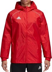 Sporta jaka vīriešiem Adidas Core 18 Rain M CV3695 (45216), sarkana cena un informācija | Sporta apģērbs vīriešiem | 220.lv
