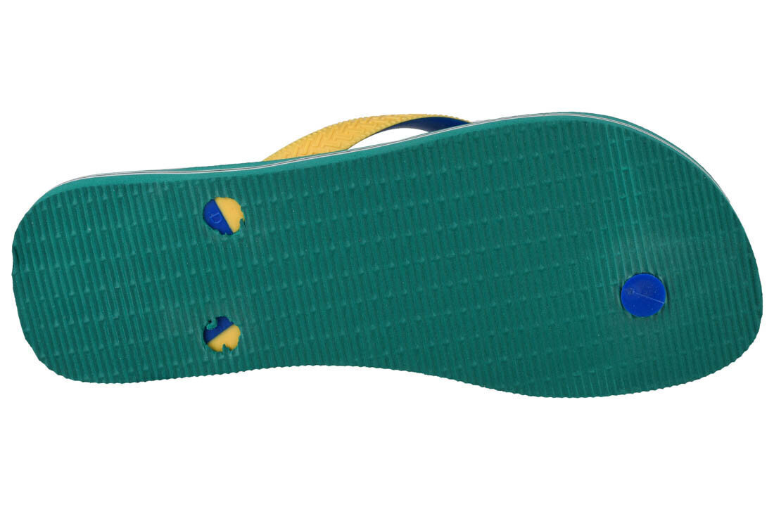 Iešļūcenes vīriešiem Havaianas Brasil Mix 4123206-2078, zaļas cena un informācija | Vīriešu iešļūcenes, čības, sandales | 220.lv