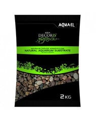 Aquael dabīgais grunts 1,4-2 mm, 2 kg, daudzkrāsains cena un informācija | Dekorācijas akvārijiem | 220.lv