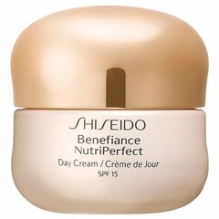 Sejas krēms nobriedušai ādai Shiseido Benefiance NutriPerfect SPF15, 50 ml цена и информация | Кремы для лица | 220.lv