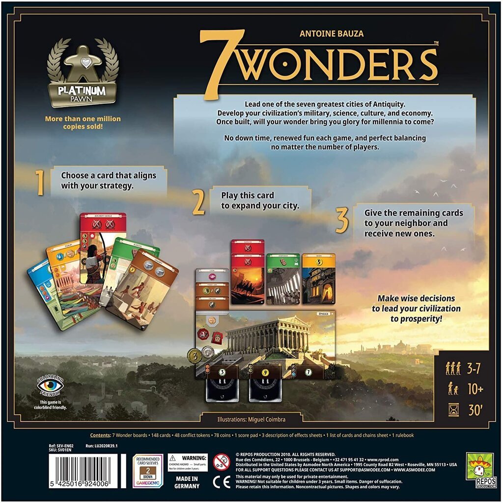 Galda spēle 7 Wonders V2, ENG cena un informācija | Galda spēles | 220.lv