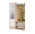 Комплект мебели для прихожей Kalune Design 863(II), зеленый/дуб