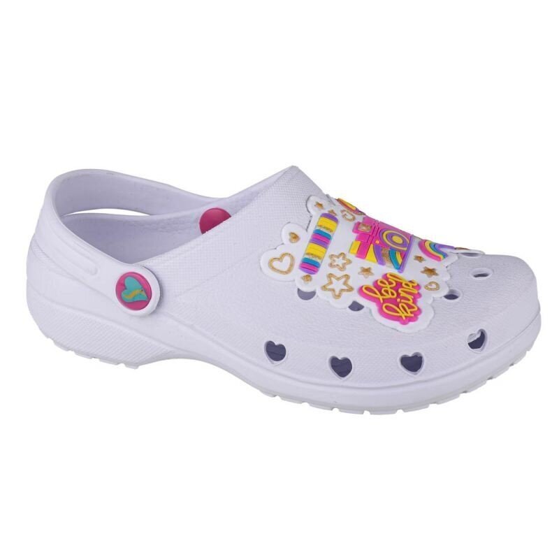 Gumijas iešļūcenes meitenēm Skechers Heart Charmer Photobomb Jr 308003L-WMLT 308003L-WMLT, baltas cena un informācija | Gumijas klogi bērniem | 220.lv