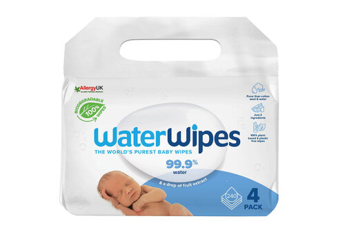 WaterWipes влажные салфетки, биоразлагаемые 4x60 шт. цена и информация | Одноразовые пеленки и влажные салфетки | 220.lv