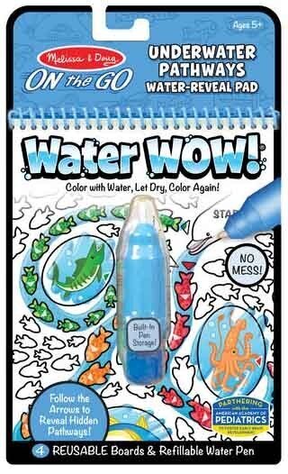 Ūdens zīmēšanas grāmata MELISSA &DOUG Water Wow "Zem ūdens" cena un informācija | Modelēšanas un zīmēšanas piederumi | 220.lv