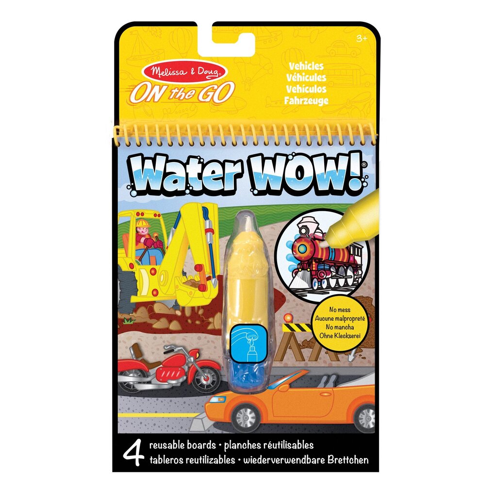 Ūdens zīmēšanas grāmata MELISSA&DOUG Water Wow "Transports" cena un informācija | Modelēšanas un zīmēšanas piederumi | 220.lv